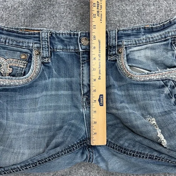 Rock Revival Jeans Mens 36x32 Clooney Boot Cut Flap Pocket Heavy Thick Stitch - Picture 9 of 16